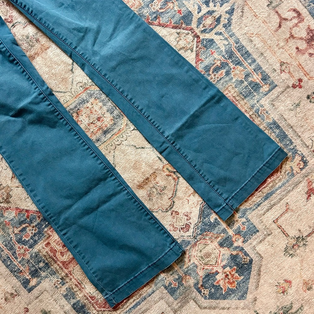 Mossimo Supply Co. Teal Bootcut Pants Jeans Pockets Academia Hipster Geek Chic - Picture 6 of 11